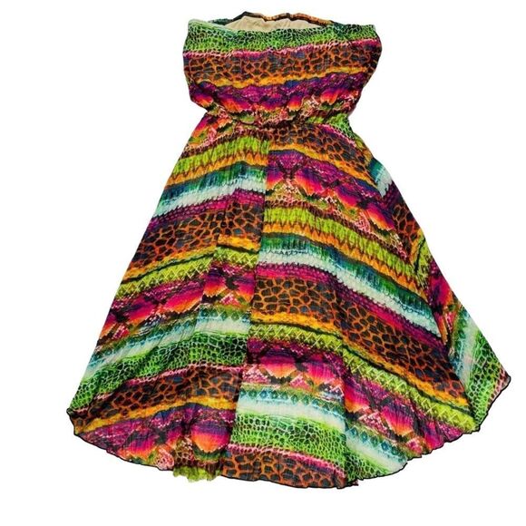 10/$25🦋 Marquis Multicolor Hi-Lo Tube Dress - Size Large - Picture 9 of 14